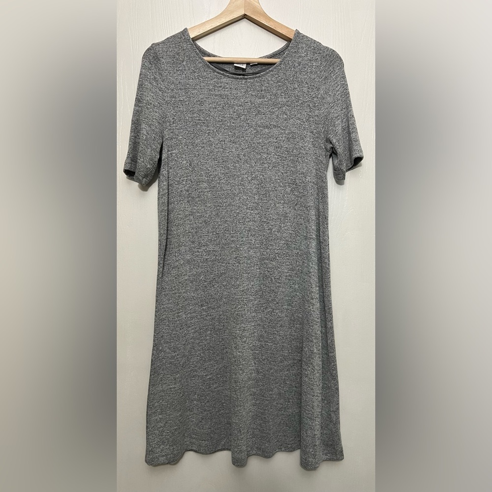 GAP - Soft-spun Short Sleeve Swing Dress - Gray